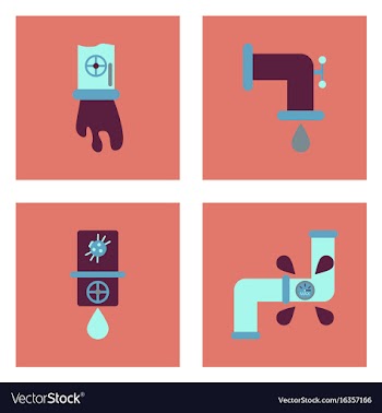 Set of modern eco system icons in flet style vector image