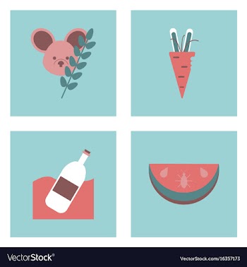Set of modern eco system icons in flet style vector image