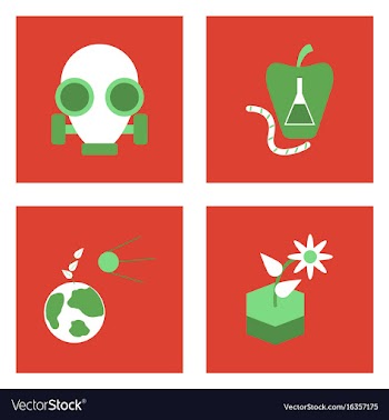 Set of modern eco system icons in flet style vector image