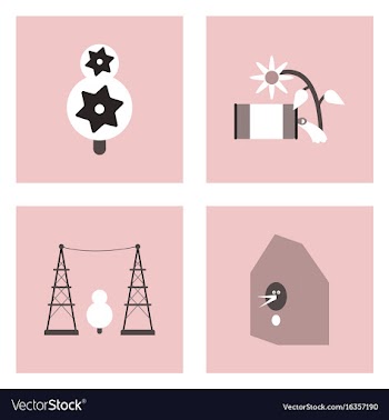 Set of modern eco system icons in flet style vector image