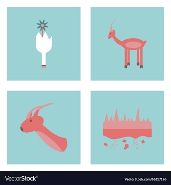 Set of modern eco system icons in flet style vector image