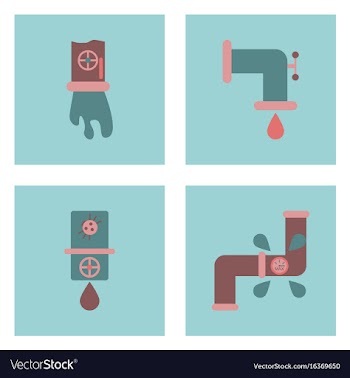Set of modern eco system icons in flet style vector image