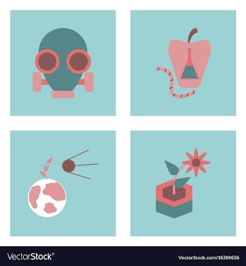 Set of modern eco system icons in flet style vector image
