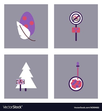 Set of modern eco system icons in flet style vector image