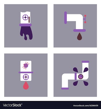 Set of modern eco system icons in flet style vector image