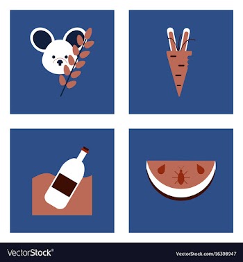 Set of modern eco system icons in flet style vector image