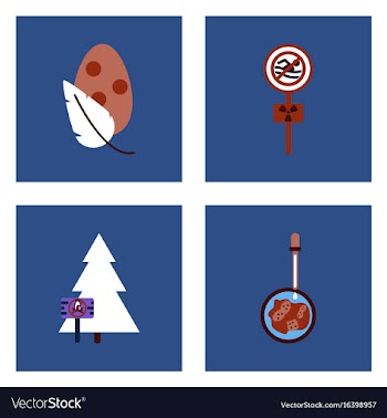 Set of modern eco system icons in flet style vector image