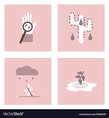 Set of modern eco system icons in flet style vector image