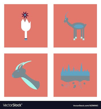 Set of modern eco system icons in flet style vector image