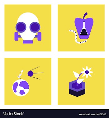 Set of modern eco system icons in flet style vector image
