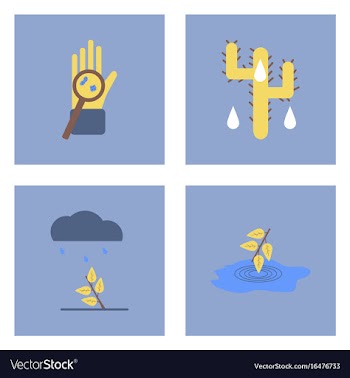 Set of modern eco system icons in flet style vector image