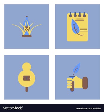 Set of modern eco system icons in flet style vector image
