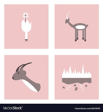 Set of modern eco system icons in flet style vector image