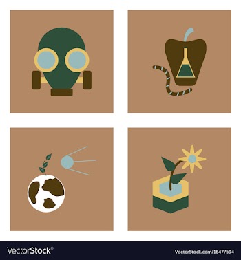 Set of modern eco system icons in flet style vector image