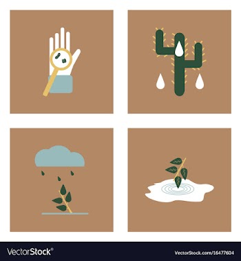 Set of modern eco system icons in flet style vector image
