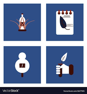 Set of modern eco system icons in flet style vector image