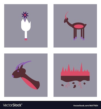 Set of modern eco system icons in flet style vector image