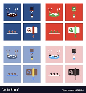 Set of modern eco system icons in flet style vector image