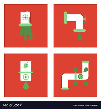 Set of modern eco system icons in flet style vector image