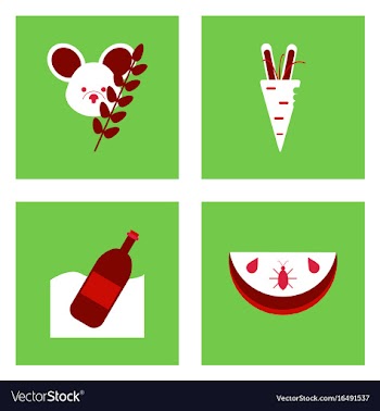 Set of modern eco system icons in flet style vector image