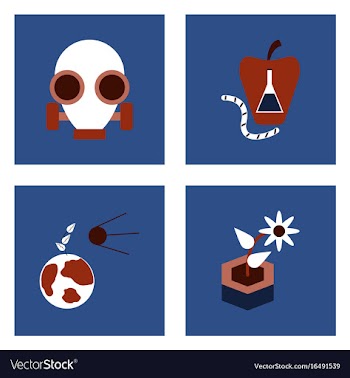 Set of modern eco system icons in flet style vector image