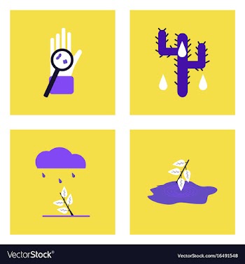 Set of modern eco system icons in flet style vector image