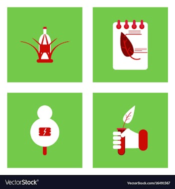 Set of modern eco system icons in flet style vector image
