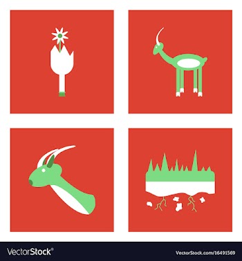 Set of modern eco system icons in flet style vector image