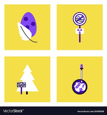 Set of modern eco system icons in flet style vector image