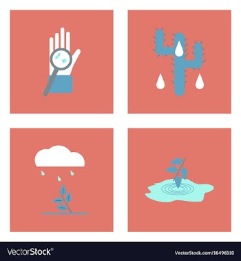 Set of modern eco system icons in flet style vector image