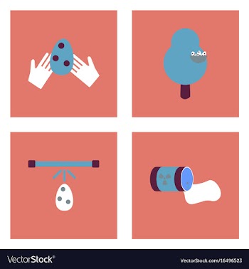 Set of modern eco system icons in flet style vector image