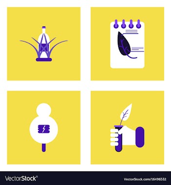 Set of modern eco system icons in flet style vector image