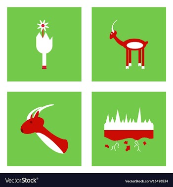 Set of modern eco system icons in flet style vector image