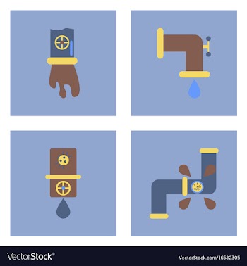 Set of modern eco system icons in flet style vector image