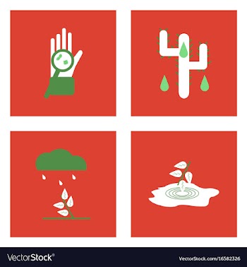 Set of modern eco system icons in flet style vector image