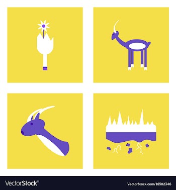 Set of modern eco system icons in flet style vector image