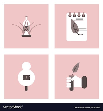 Set of modern eco system icons in flet style vector image
