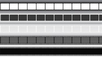 Set of movie film strips in different style Free Vector