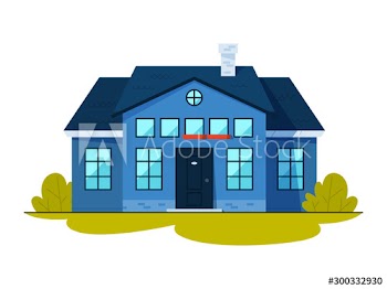 Set of multicolor houses