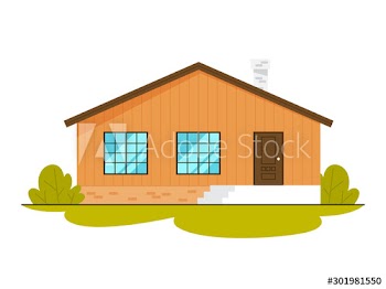 Set of multicolor houses