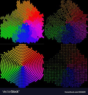 Set of Multicolored mosaic abstract background vector image