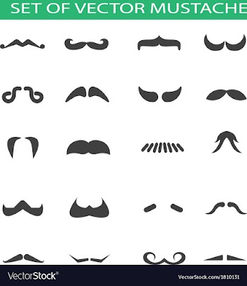  					Set of mustaches vector image														