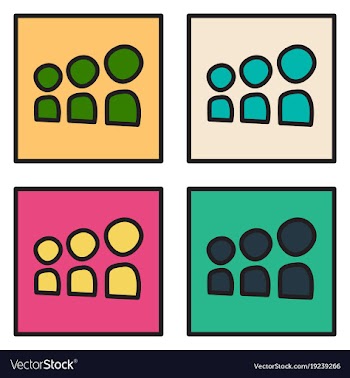Set of myspace social network icon vector image