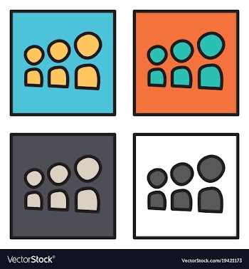 Set of myspace social network icon vector image