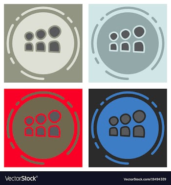 Set of myspace social network icon vector image
