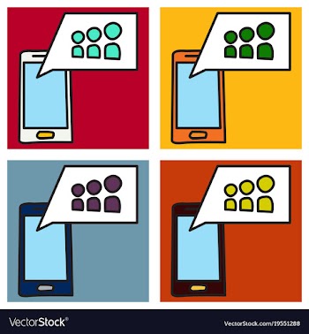 Set of myspace social network icon vector image