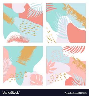 set of natural abstract style background