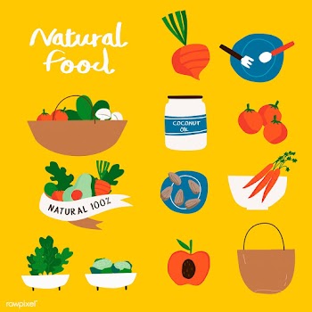 Set of natural and organic food badges vector | Free stock vector - 516606