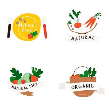 Set of natural and organic food badges vector | Free stock vector - 516614