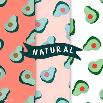 Set of natural avocado seamless patterns vect.. | Free stock vector - 516562